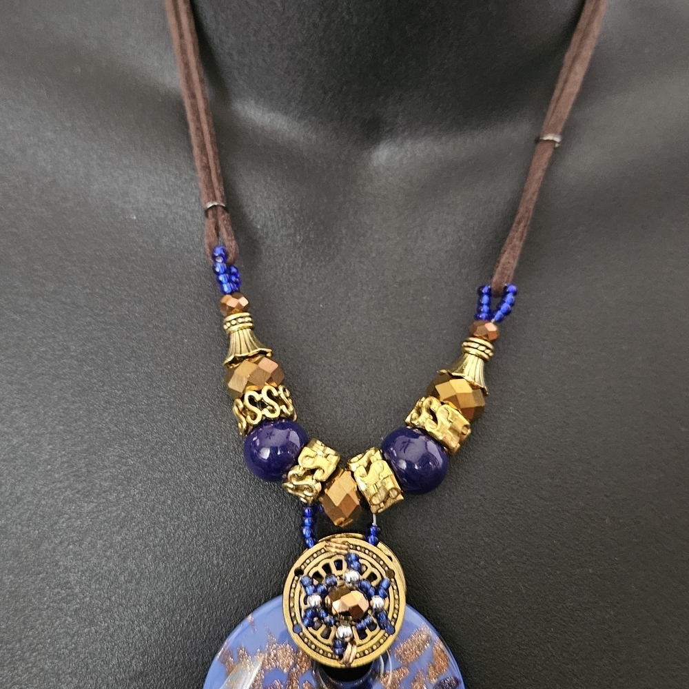 Othr Blue and Gold Statement Necklace